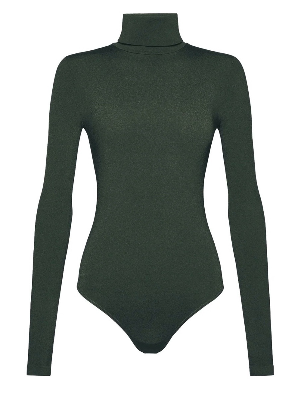 Wolford Colorado Turtleneck String Bodysuit Dark Green Turtleneck size small